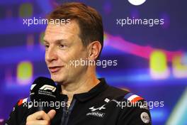 Laurent Rossi (FRA) Alpine Chief Executive Officer in the FIA Press Conference. 19.11.2022. Formula 1 World Championship, Rd 22, Abu Dhabi Grand Prix, Yas Marina Circuit, Abu Dhabi, Qualifying Day.