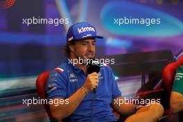 Fernando Alonso (ESP) Alpine F1 Team in the FIA Press Conference. 17.11.2022. Formula 1 World Championship, Rd 22, Abu Dhabi Grand Prix, Yas Marina Circuit, Abu Dhabi, Preparation Day.