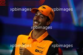 Daniel Ricciardo (AUS) McLaren in the FIA Press Conference. 17.11.2022. Formula 1 World Championship, Rd 22, Abu Dhabi Grand Prix, Yas Marina Circuit, Abu Dhabi, Preparation Day.