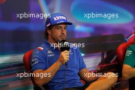 Fernando Alonso (ESP) Alpine F1 Team in the FIA Press Conference. 17.11.2022. Formula 1 World Championship, Rd 22, Abu Dhabi Grand Prix, Yas Marina Circuit, Abu Dhabi, Preparation Day.