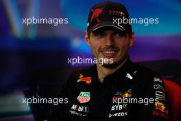 Max Verstappen (NLD) Red Bull Racing in the FIA Press Conference. 17.11.2022. Formula 1 World Championship, Rd 22, Abu Dhabi Grand Prix, Yas Marina Circuit, Abu Dhabi, Preparation Day.