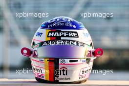 The helmet of Fernando Alonso (ESP) Alpine F1 Team. 17.11.2022. Formula 1 World Championship, Rd 22, Abu Dhabi Grand Prix, Yas Marina Circuit, Abu Dhabi, Preparation Day.