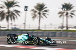 Felipe Drugovich (BRA) Aston Martin F1 Team AMR22 Driver Development Programme. 22.11.2022. Formula 1 Testing, Yas Marina Circuit, Abu Dhabi, Tuesday.