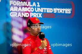 Charles Leclerc (MON) Ferrari in the post race FIA Press Conference. 23.10.2022. Formula 1 World Championship, Rd 19, United States Grand Prix, Austin, Texas, USA, Race Day.