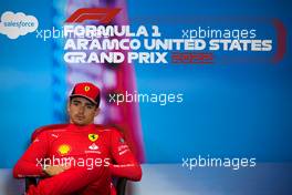 Charles Leclerc (MON) Ferrari in the post race FIA Press Conference. 23.10.2022. Formula 1 World Championship, Rd 19, United States Grand Prix, Austin, Texas, USA, Race Day.