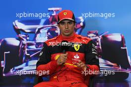 Carlos Sainz Jr (ESP) Ferrari in the post qualifying FIA Press Conference. 22.10.2022. Formula 1 World Championship, Rd 19, United States Grand Prix, Austin, Texas, USA, Qualifying Day.