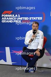 Jost Capito (GER) Williams Racing Chief Executive Officer in the FIA Press Conference. 22.10.2022. Formula 1 World Championship, Rd 19, United States Grand Prix, Austin, Texas, USA, Qualifying Day.