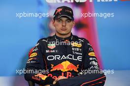 Max Verstappen (NLD) Red Bull Racing in the post qualifying FIA Press Conference. 22.10.2022. Formula 1 World Championship, Rd 19, United States Grand Prix, Austin, Texas, USA, Qualifying Day.