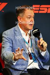 Burke Magnus (USA) ESPN President, Programming and Original Content - renewal of ESPN partnership with F1. 22.10.2022. Formula 1 World Championship, Rd 19, United States Grand Prix, Austin, Texas, USA, Qualifying Day.