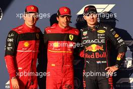 Pole for Carlos Sainz Jr (ESP) Ferrari, 2nd for Charles Leclerc (MON) Ferrari F1-75 and 3rd for Max Verstappen (NLD) Red Bull Racing. 22.10.2022. Formula 1 World Championship, Rd 19, United States Grand Prix, Austin, Texas, USA, Qualifying Day.