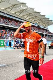 Daniel Ricciardo (AUS) McLaren on the drivers parade. 23.10.2022. Formula 1 World Championship, Rd 19, United States Grand Prix, Austin, Texas, USA, Race Day.