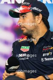 Sergio Perez (MEX) Red Bull Racing in the FIA Press Conference. 20.10.2022. Formula 1 World Championship, Rd 19, United States Grand Prix, Austin, Texas, USA, Preparation Day.