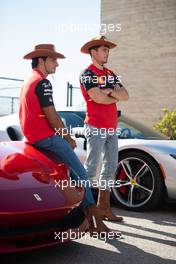 (L to R): Carlos Sainz Jr (ESP) Ferrari and Charles Leclerc (MON) Ferrari. 20.10.2022. Formula 1 World Championship, Rd 19, United States Grand Prix, Austin, Texas, USA, Preparation Day.