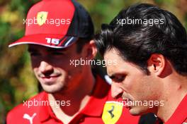 Carlos Sainz Jr (ESP) Ferrari and Charles Leclerc (MON) Ferrari. 20.10.2022. Formula 1 World Championship, Rd 19, United States Grand Prix, Austin, Texas, USA, Preparation Day.