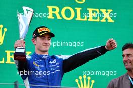 Jack Doohan (AUS) Virtuosi Racing celebrates his third position on the podium. 09.07.2022. FIA Formula 2 Championship, Rd 8, Spielberg, Austria, Saturday.