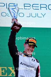 Race winner Marcus Armstrong (NZL) Hitech celebrates on the podium. 09.07.2022. FIA Formula 2 Championship, Rd 8, Spielberg, Austria, Saturday.