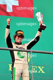 Ralph Boschung (SUI) Campos Racing celebrates his third position on the podium. 27.08.2022. Formula 2 Championship, Rd 11, Sprint Race, Spa-Francorchamps, Belgium, Saturday.
