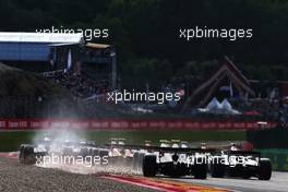 The start of the race. 28.08.2022. Formula 2 Championship, Rd 11, Feature Race, Spa-Francorchamps, Belgium, Sunday.