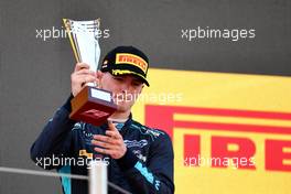 Logan Sargeant (USA) Carlin celebrates his third position on the podium. 21.05.2022. FIA Formula 2 Championship, Rd 4, Barcelona, Spain, Saturday.