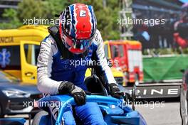 Second placed Jack Doohan (AUS) Virtuosi Racing in parc ferme. 22.05.2022. FIA Formula 2 Championship, Rd 4, Barcelona, Spain, Sunday.