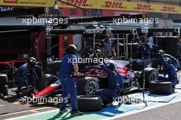 Richard Verschoor (NED) Trident makes a pit stop. 24.07.2022. FIA Formula 2 Championship, Rd 9, Paul Ricard, France, Sunday.