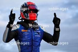 Race winner Jack Doohan (AUS) Virtuosi Racing celebrates in parc ferme. 30.07.2022. FIA Formula 2 Championship, Rd 10, Budapest, Hungary, Sprint Race, Saturday.