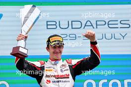 Race winner Theo Pourchaire (FRA) ART celebrates on the podium. 31.07.2022. FIA Formula 2 Championship, Rd 10, Budapest, Hungary, Feature Race, Sunday.
