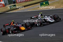 Ayumu Iwasa (JPN) Dams and Theo Pourchaire (FRA) ART battle for position. 31.07.2022. FIA Formula 2 Championship, Rd 10, Budapest, Hungary, Feature Race, Sunday.