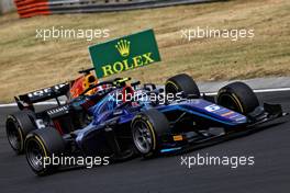 Logan Sargeant (USA) Carlin. 31.07.2022. FIA Formula 2 Championship, Rd 10, Budapest, Hungary, Feature Race, Sunday.
