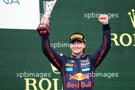 Dennis Hauger (DEN) PREMA Racing celebrates his third position on the podium. 23.04.2022. FIA Formula 2 Championship, Rd 3, Sprint Race, Imola, Italy, Saturday.