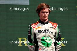 Third placed Ralph Boschung (SUI) Campos Racing on the podium. 24.04.2022. FIA Formula 2 Championship, Rd 3, Feature Race, Imola, Italy, Sunday.