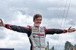 Enzo Fittiapldi (BRA) Charouz Racing System celebrates his second position in parc ferme. 24.04.2022. FIA Formula 2 Championship, Rd 3, Feature Race, Imola, Italy, Sunday.