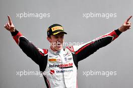 Race winner Theo Pourchaire (FRA) ART celebrates on the podium. 24.04.2022. FIA Formula 2 Championship, Rd 3, Feature Race, Imola, Italy, Sunday.
