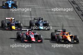 Richard Verschoor (NED) Trident and Felipe Drugovich (BRA) MP Motorsport battle for position. 26.03.2022. FIA Formula 2 Championship, Rd 2, Sprint Race, Jeddah, Saudi Arabia, Saturday.