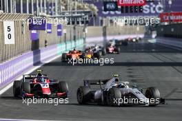 Juri Vips (EST) Hitech. 26.03.2022. FIA Formula 2 Championship, Rd 2, Sprint Race, Jeddah, Saudi Arabia, Saturday.