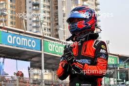Race winner Felipe Drugovich (BRA) MP Motorsport celebrates in parc ferme. 27.03.2022. FIA Formula 2 Championship, Rd 2, Feature Race, Jeddah, Saudi Arabia, Sunday.