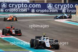 Juri Vips (EST) Hitech. 19.11.2022. Formula 2 Championship, Rd 14, Yas Marina Circuit, Abu Dhabi, UAE, Sprint Race, Saturday.