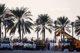 F2 race stopped after Jehan Daruvala (IND) Prema Racing and Enzo Fittipaldi (BRA) Charouz Racing System crashed. 19.11.2022. Formula 2 Championship, Rd 14, Yas Marina Circuit, Abu Dhabi, UAE, Sprint Race, Saturday.