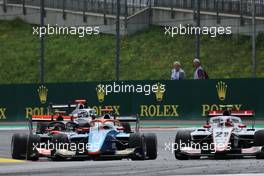 (L to R): Kush Maini (IND) MP Motorsport and Hunter Yeany (USA) Campos Racing. 09.07.2022. FIA Formula 3 Championship, Rd 5, Sprint Race, Spielberg, Austria, Saturday.