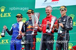 The podium (L to R): Caio Collet (BRA) MP Motorsport, second; Jak Crawford (USA) Prema Racing, race winner; Caio Collet (BRA) MP Motorsport, third. 09.07.2022. FIA Formula 3 Championship, Rd 5, Sprint Race, Spielberg, Austria, Saturday.