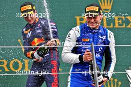Second placed Victor Martins (FRA) ART celebrates on the podium. 10.07.2022. FIA Formula 3 Championship, Rd 5, Feature Race, Spielberg, Austria, Sunday.