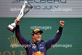 Race winner Isack Hadjar (FRA) Hitech celebrates on the podium. 10.07.2022. FIA Formula 3 Championship, Rd 5, Feature Race, Spielberg, Austria, Sunday.