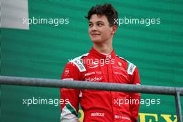 Third placed Oliver Bearman (GBR) Prema Racing on the podium. 28.08.2022. Formula 3 Championship, Rd 7, Feature Race, Spa-Francorchamps, Belgium, Sunday.