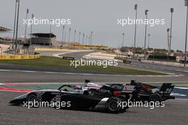 Victor Martins (FRA) ART and Franco Colapinto (ARG) Van Amersfoort Racing. 20.03.2022. FIA Formula 3 Championship, Rd 1, Feature Race, Sakhir, Bahrain, Sunday.