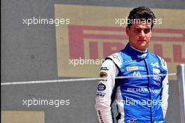 Third placed Caio Collet (BRA) MP Motorsport on the podium. 21.05.2022. FIA Formula 3 Championship, Rd 3, Barcelona, Spain, Saturday.