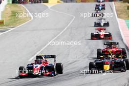 (L to R): Roman Stanek (CZE) Trident and Isack Hadjar (FRA) Hitech battle for position. 22.05.2022. FIA Formula 3 Championship, Rd 3, Barcelona, Spain, Sunday.