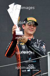 Franco Colapinto (ARG) Van Amersfoort Racing celebrates his second position on the podium. 30.07.2022. FIA Formula 3 Championship, Rd 6, Sprint Race, Budapest, Hungary, Saturday.