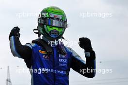 Race winner Caio Collet (BRA) MP Motorsport celebrates in parc ferme. 30.07.2022. FIA Formula 3 Championship, Rd 6, Sprint Race, Budapest, Hungary, Saturday.