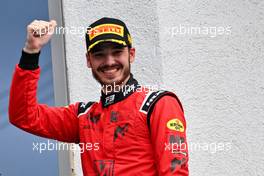 Race winner Alexander Smolyar (RUS) MP Motorsport celebrates on the podium. 31.07.2022. FIA Formula 3 Championship, Rd 6, Feature Race, Budapest, Hungary, Sunday.