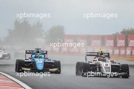 (L to R): Caio Collet (BRA) MP Motorsport and Gregoire Saucy (SUI) ART battle for position. 31.07.2022. FIA Formula 3 Championship, Rd 6, Feature Race, Budapest, Hungary, Sunday.